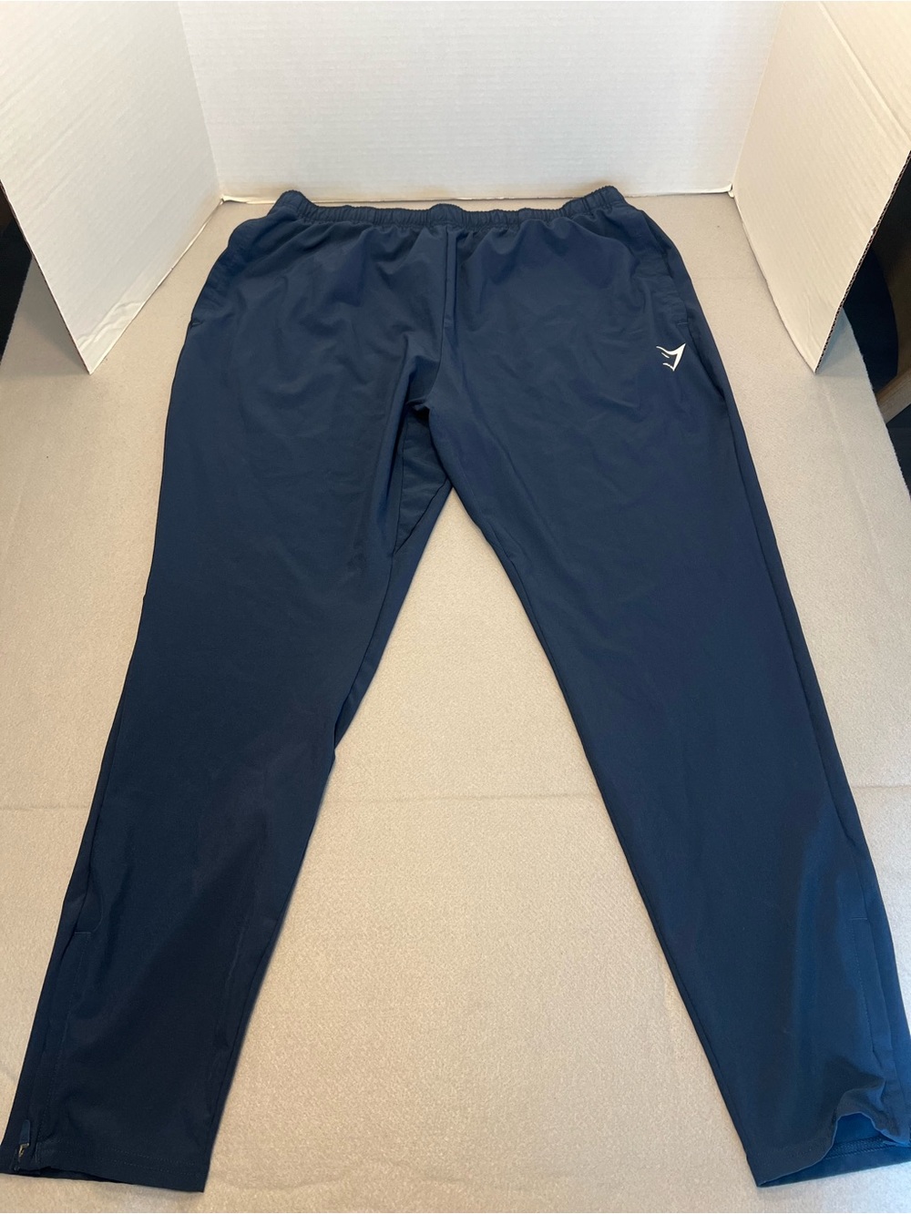 Gymshark Jogger Pants Mens XL Navy Athletic Training Gym Zip Ankle Activewear